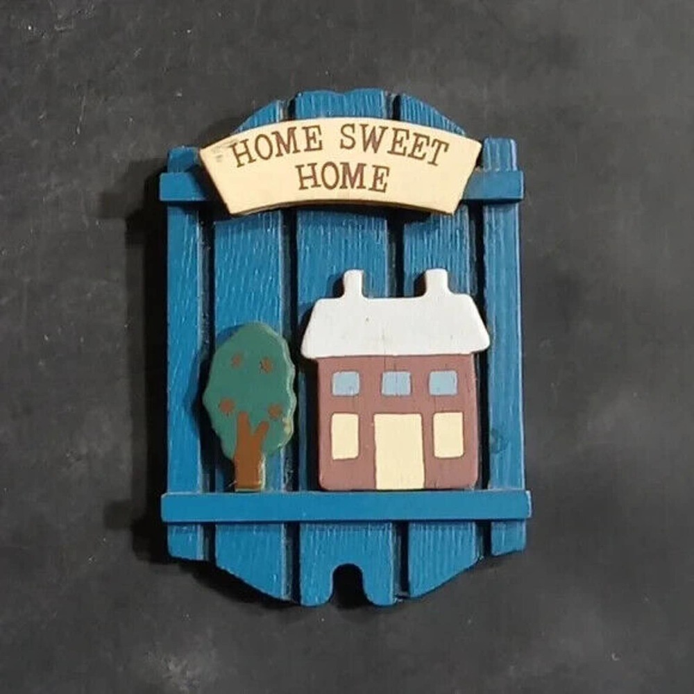 Russ Berrien &Company Home Sweet Home gate refrigerator magnet Wood *